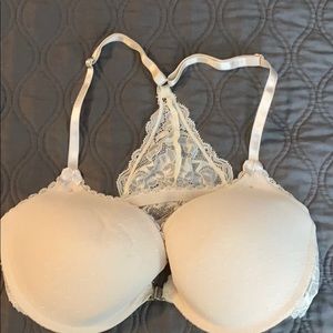 Racer back lacey push up bra